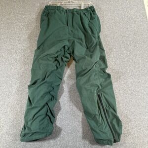 Eddie Bauer Gore Tex Snow Pants Mens Medium Green Waterproof Ski Snowboard